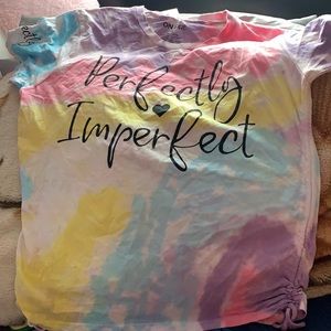Junior Tye-Dye “Perfectly 🖤 Imperfectly” shirt